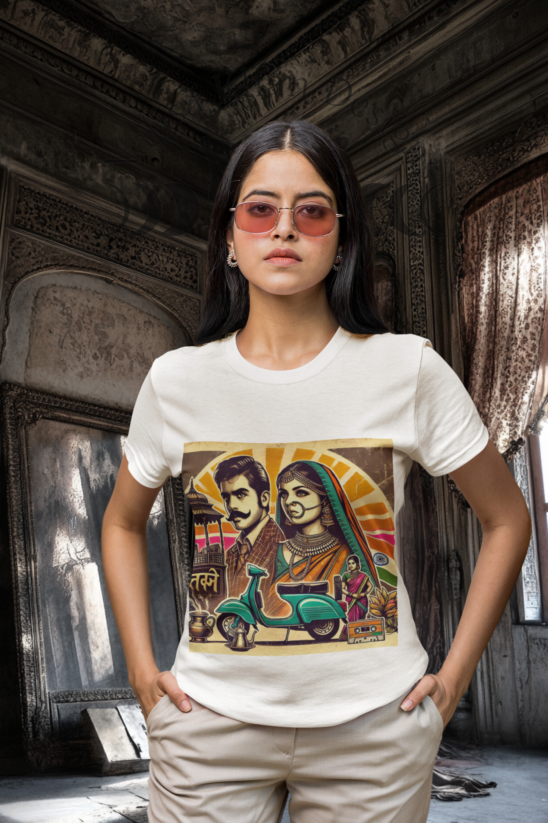 Golden Age of Bollywood Romance Retro T-Shirt