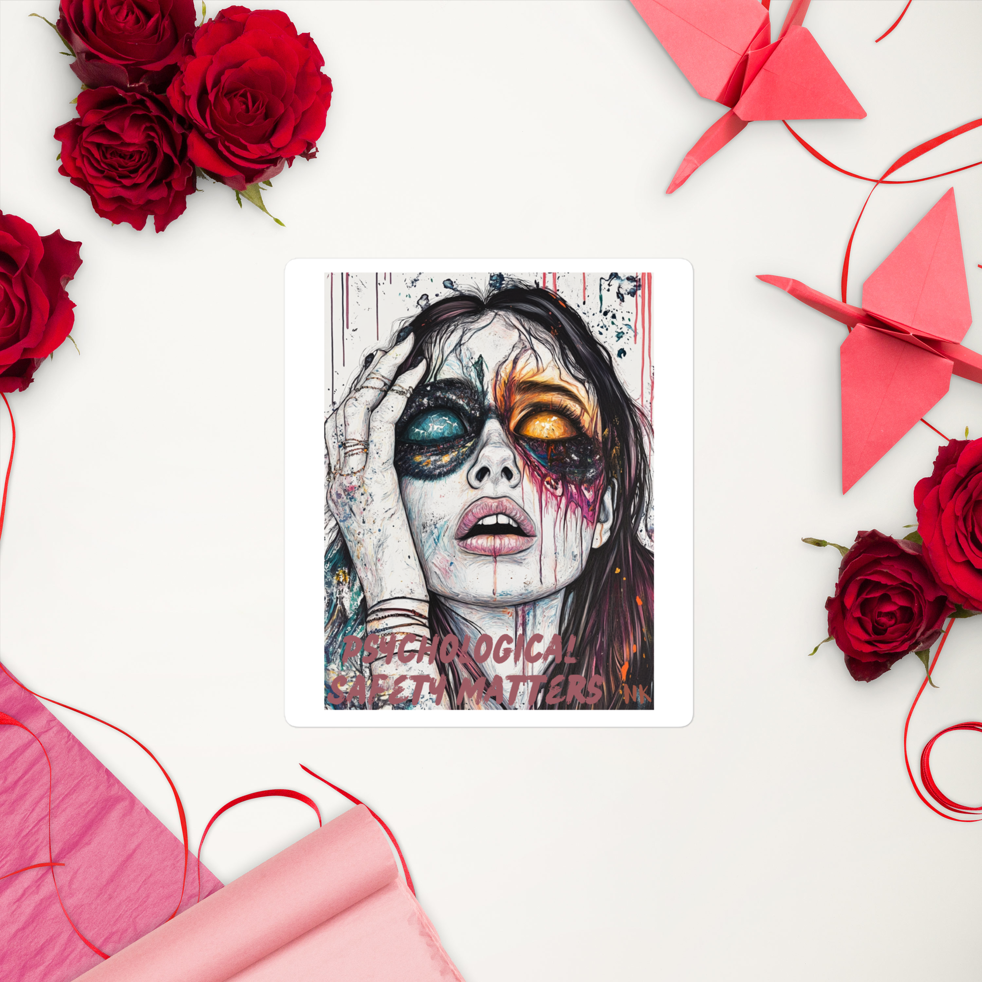 Psychological Safety Matters Vinyl Sticker – Bold Expression, Powerful Message featuring modern Desi fashion with a fusion of tradition and streetwear style.