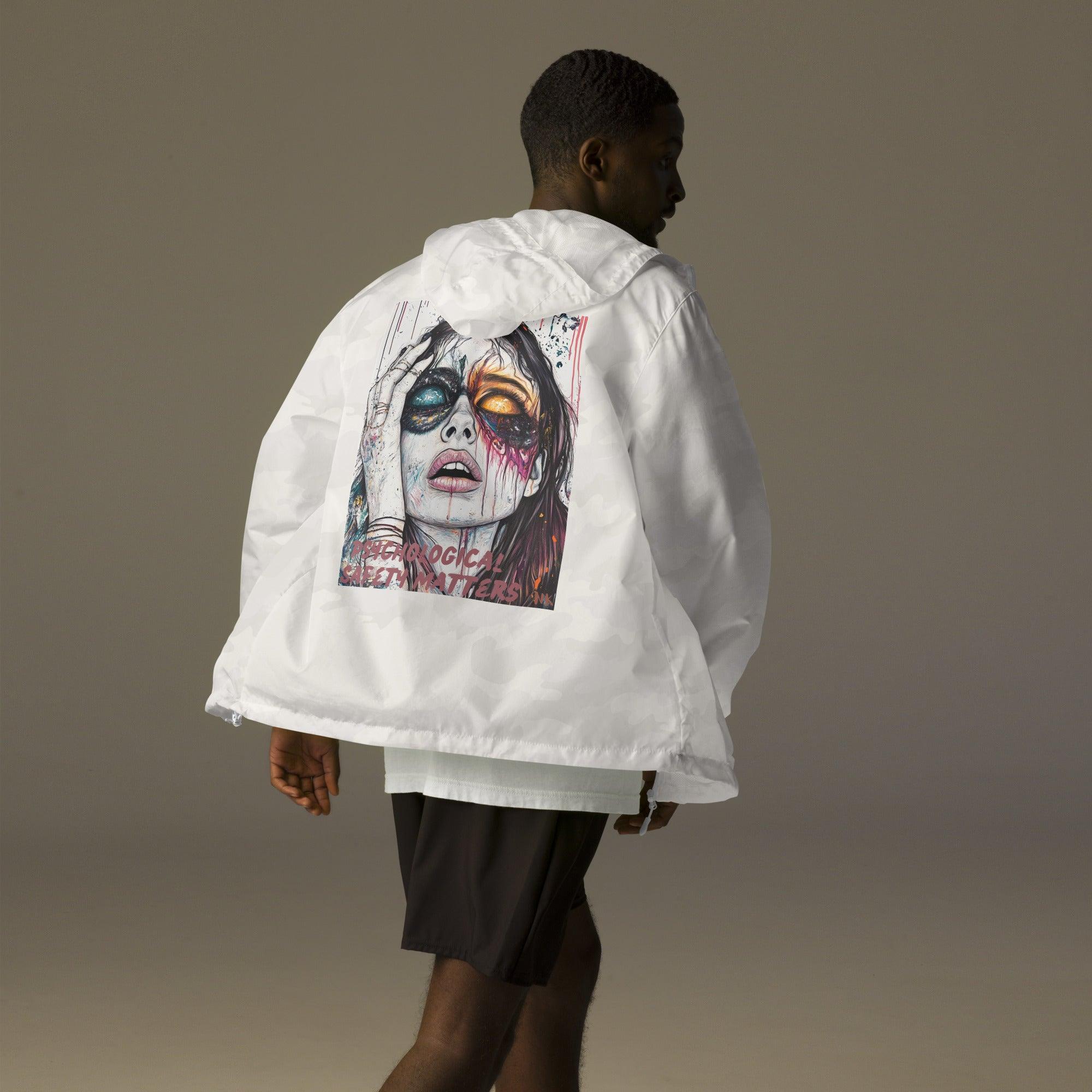 Psychological Safety Matters No. 2 Unisex lightweight zip up windbreaker - Nafisa Khan Designs