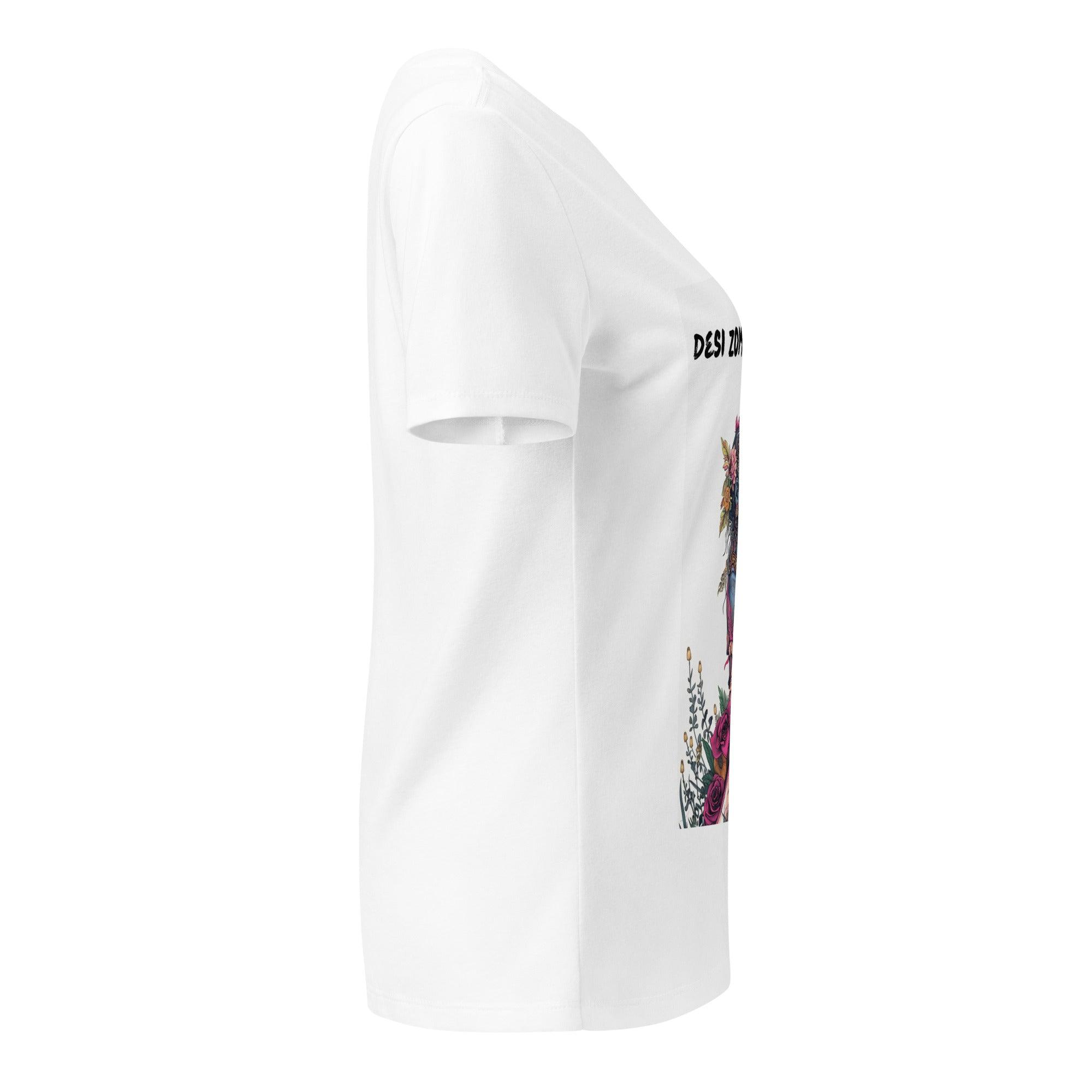 Desi Zombies™ N. 4 Women’s relaxed v-neck t-shirt - Nafisa Khan Designs