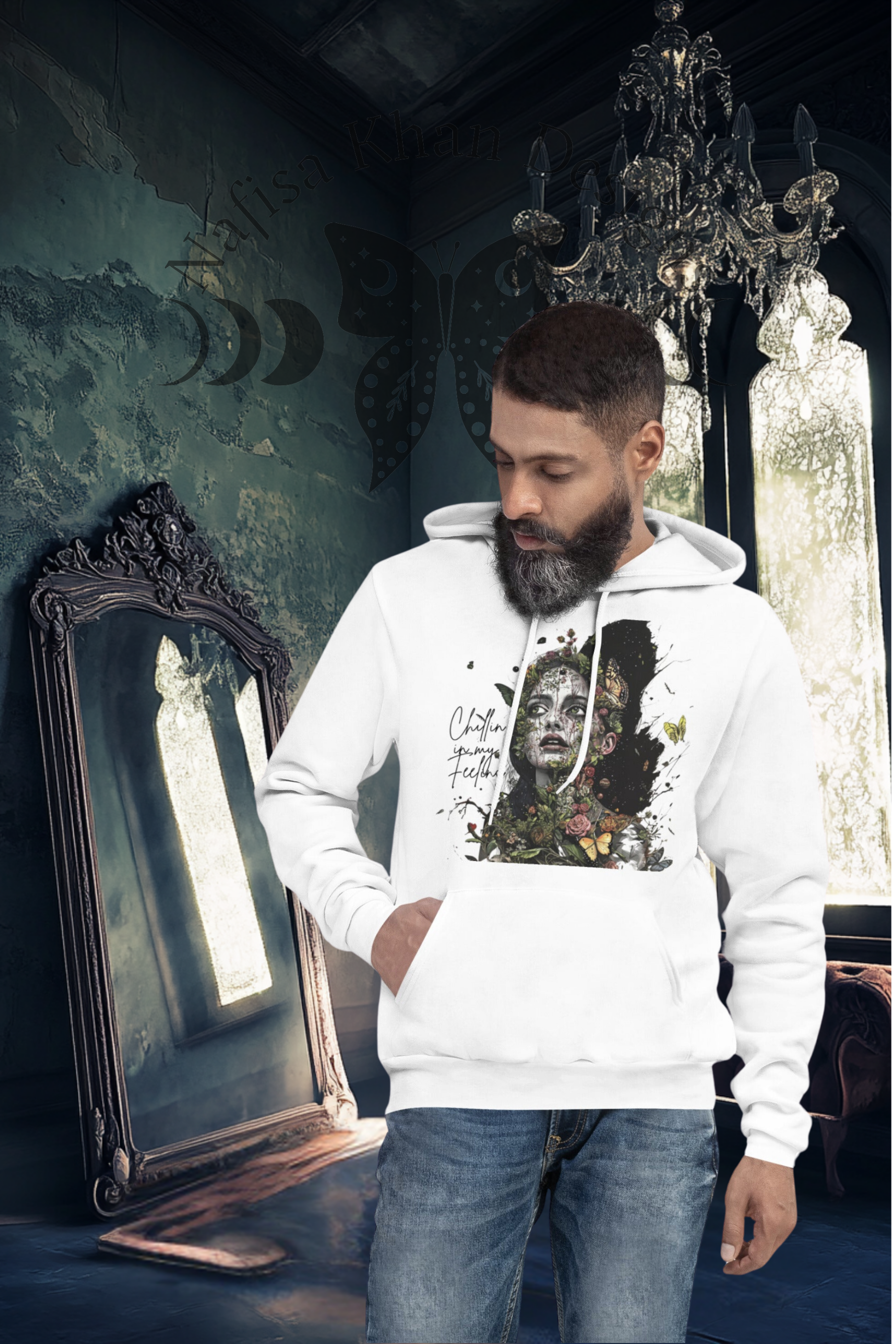 Ethereal Bloom: Chillin in My Feelins Unisex hoodie