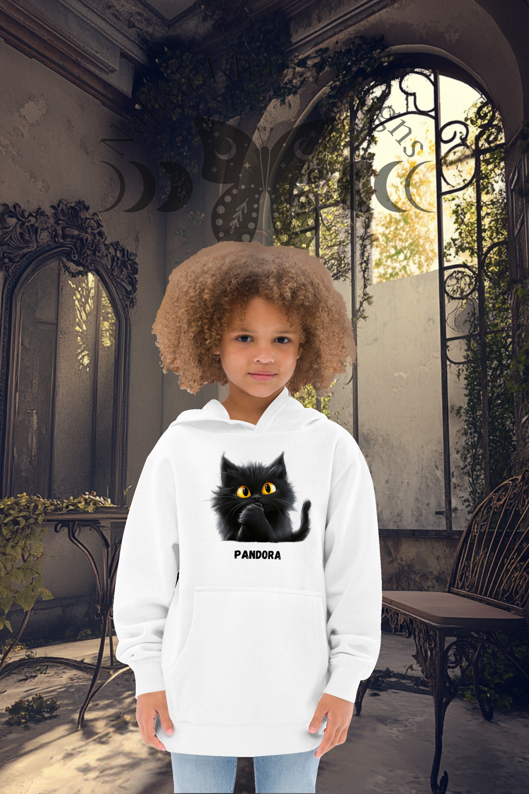 Meet Pandora – The Playful Black Kitten Hoodie!