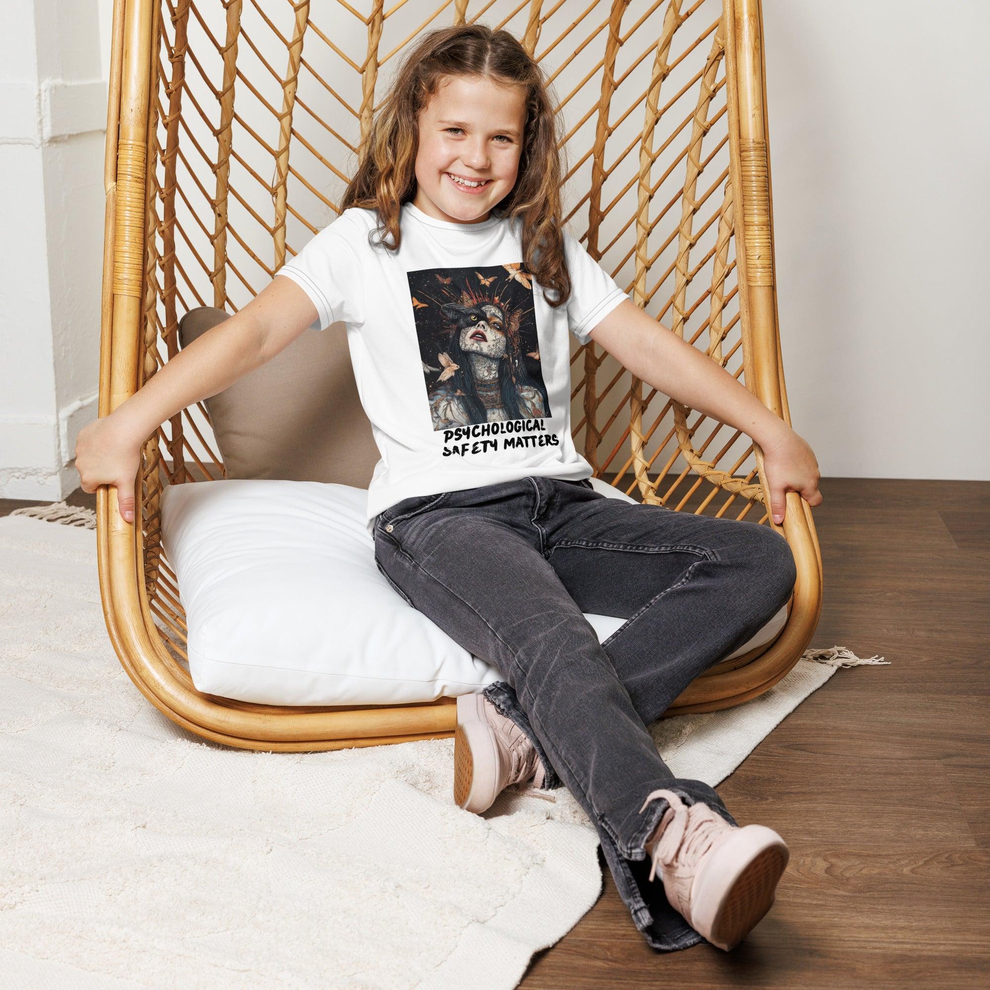 Psychological Safety Matters Youth crew neck t-shirt - Nafisa Khan Designs