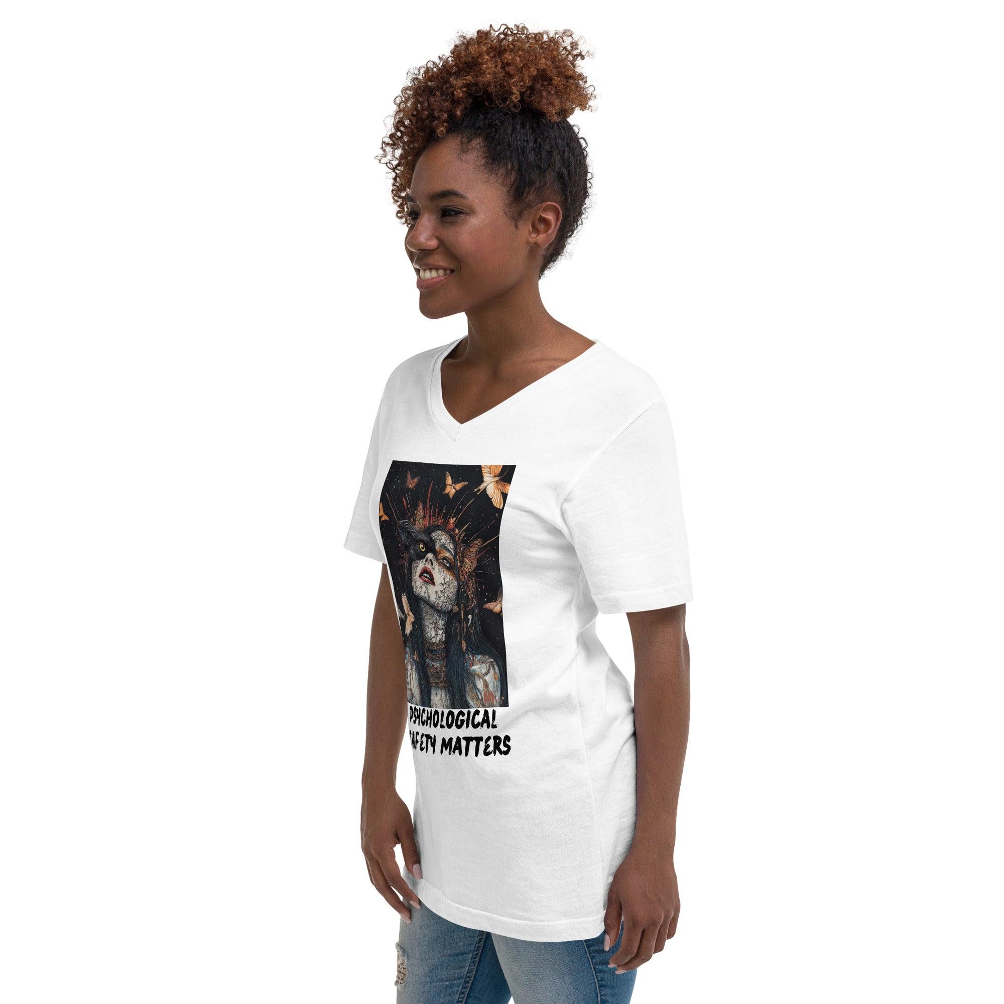 Psychological Safety Matters Unisex Short Sleeve V-Neck T-Shirt - Nafisa Khan Designs