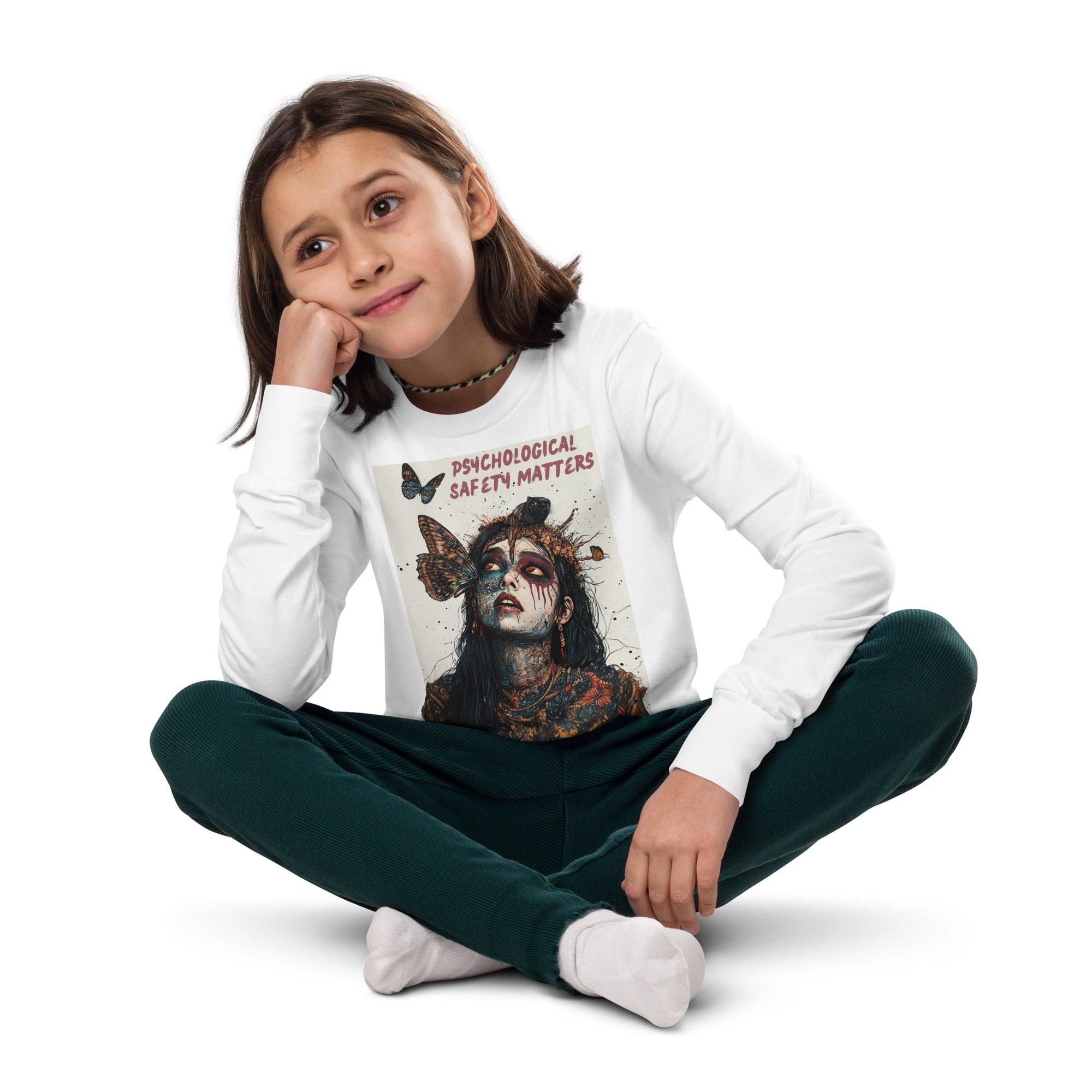 Psychological Safety Matters Youth long sleeve tee - Nafisa Khan Designs